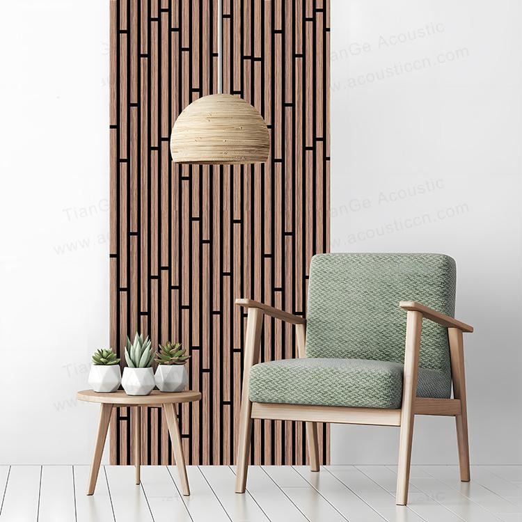Irregularly Shaped Wood Slat Wall Panel-1