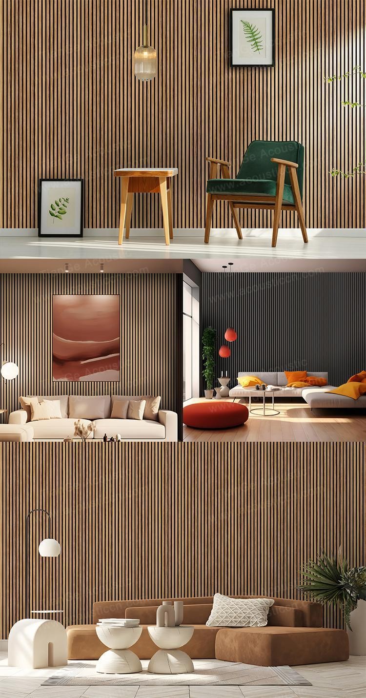 Acoustic Wood Slat Wall Panels Enhance Decor-3