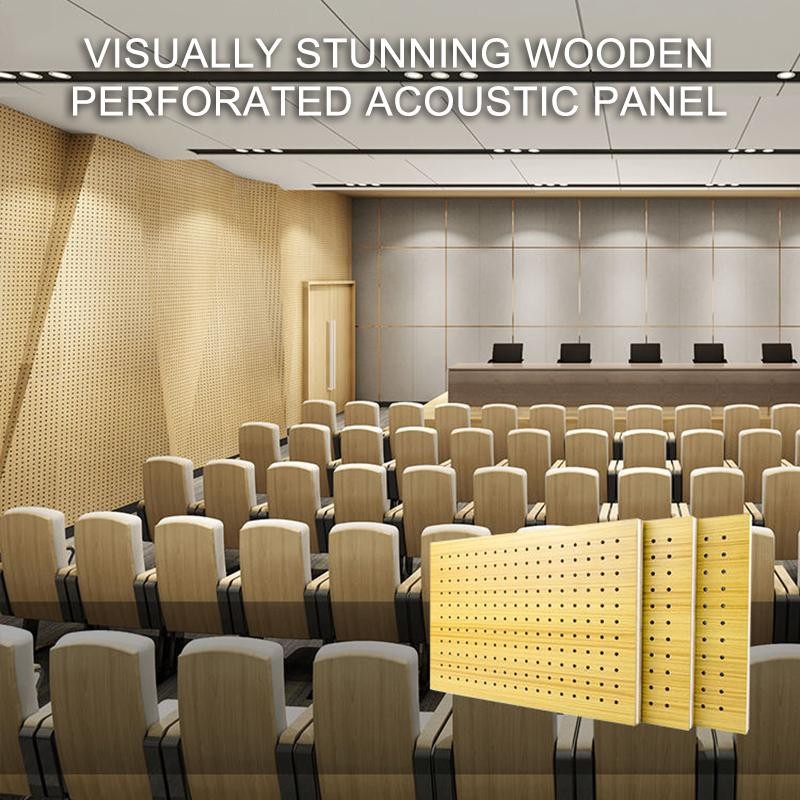 Visually Stunning Wooden Perforated Acoustic Panel-6