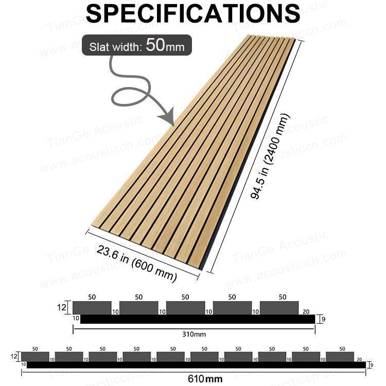 50mm Wide Slat Acoustic Wall Panels-5