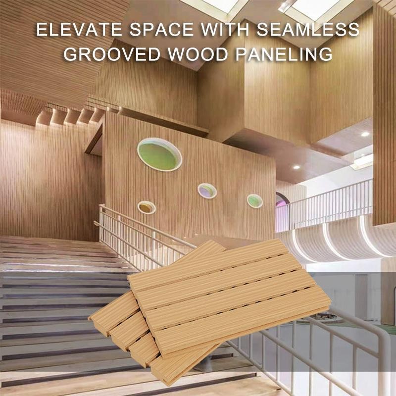 Elevate Space with Seamless Grooved Wood Paneling-7